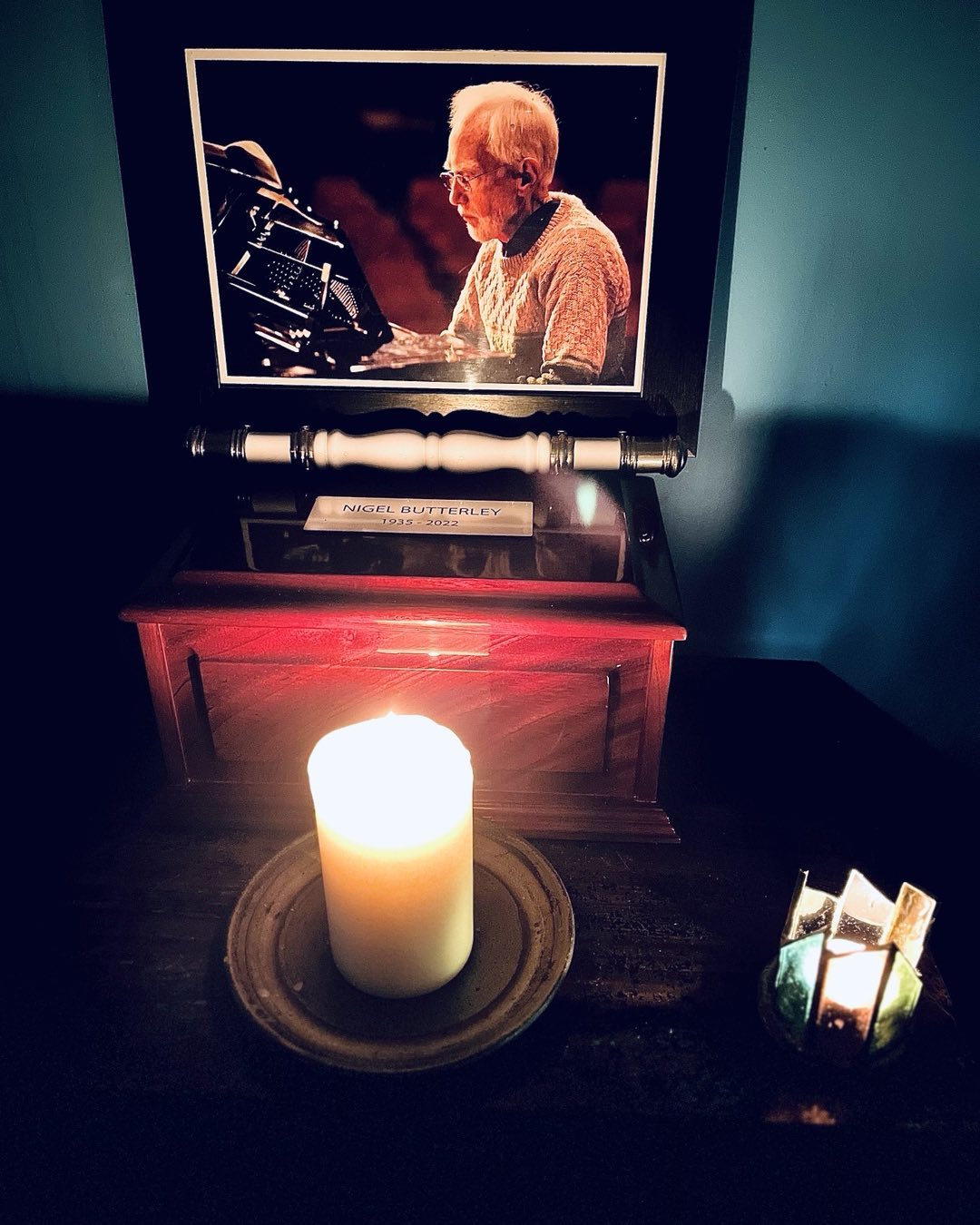 Nigel Butterley’s ashes, at home in Stanmore